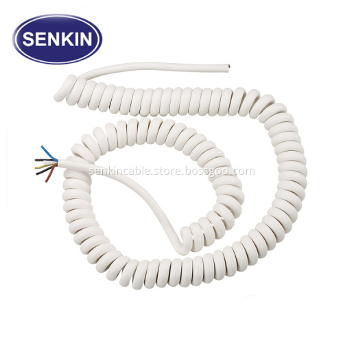 Flexible PU TPU Spring Coiled Electrical Cable